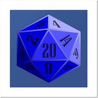 Blue D20 Posters and Art